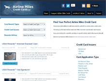 Tablet Screenshot of airlinemilescreditcards.net